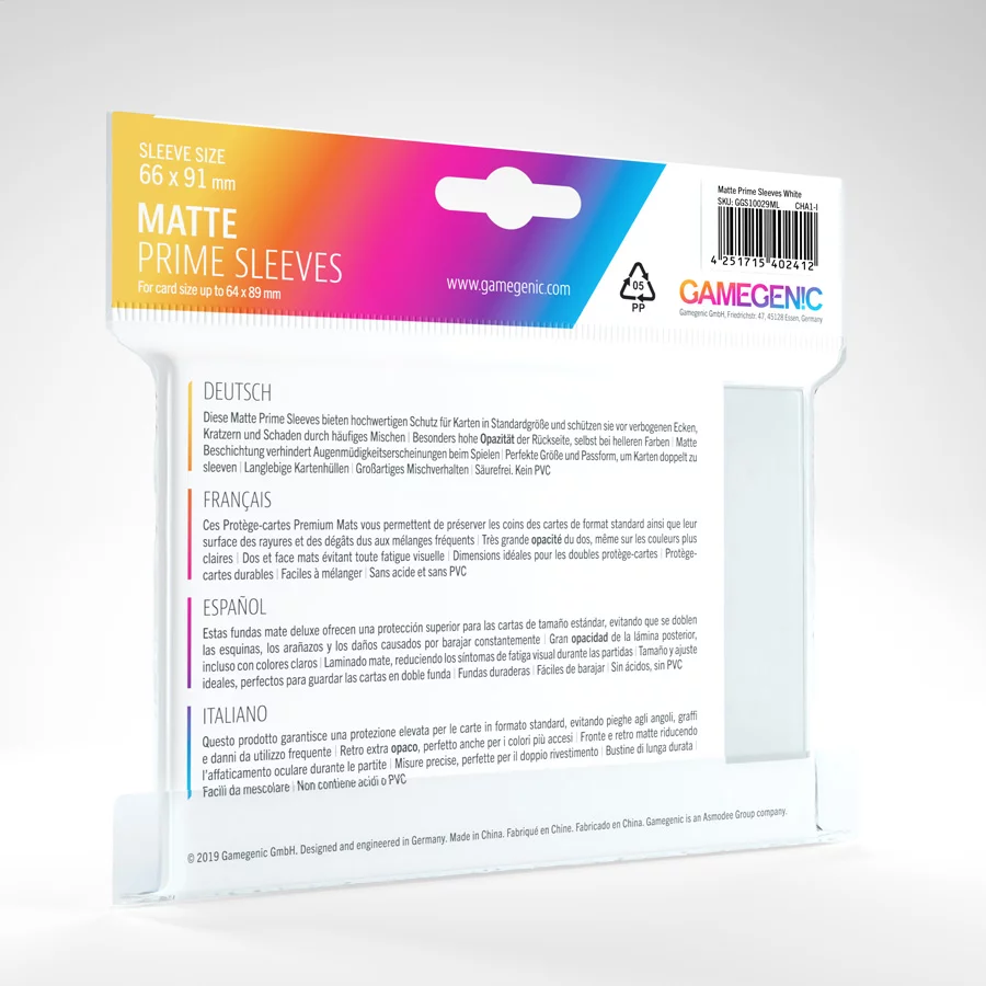 MATTE PRIME SLEEVES (Ruvide per il gioco disponibili più colorazioni) - immagine 2
