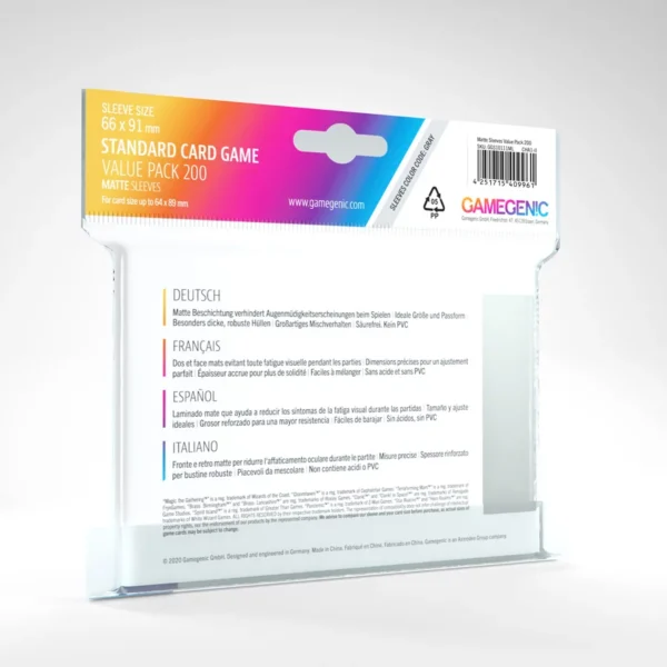 CONFEZIONE VALORE GIOCO DI CARTE STANDARD 200 BUSTINE OPACHE - immagine 2